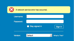 network service error zimbra