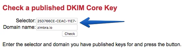 DKIM anahtar doğrulama aracı