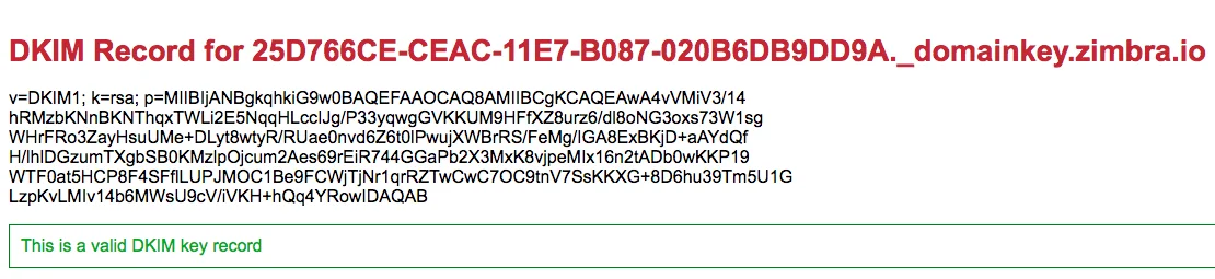 DKIM doğrulama sonuçları