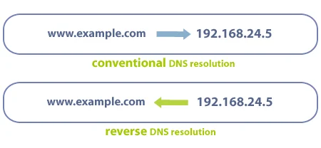 Reverse DNS (rDNS) çalışma şeması