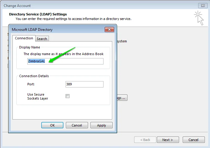 Outlook GAL göz atma özelliğini etkinleştirme